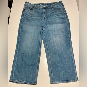 Old Navy Jeans High Rise Wide Leg Size 18 Blue